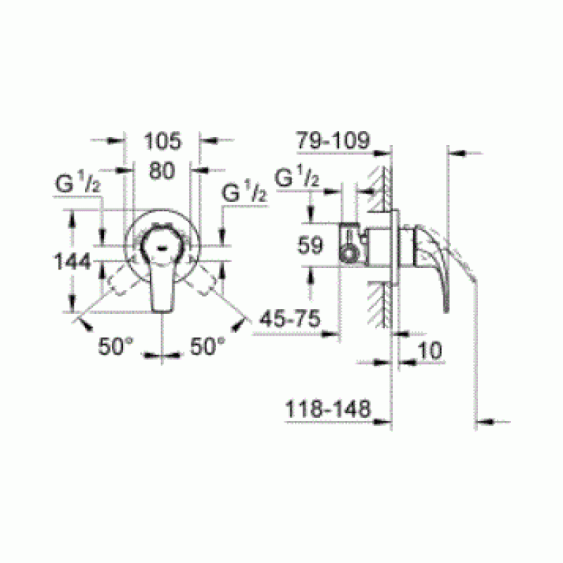 Душ гигиенический со смесителем 1 режим струи Grohe BauCurve 123072 / 122270 (NH0002) Душ гигиенический со смесителем 1 режим струи Grohe BauCurve 123072 / 122270 (NH0002)