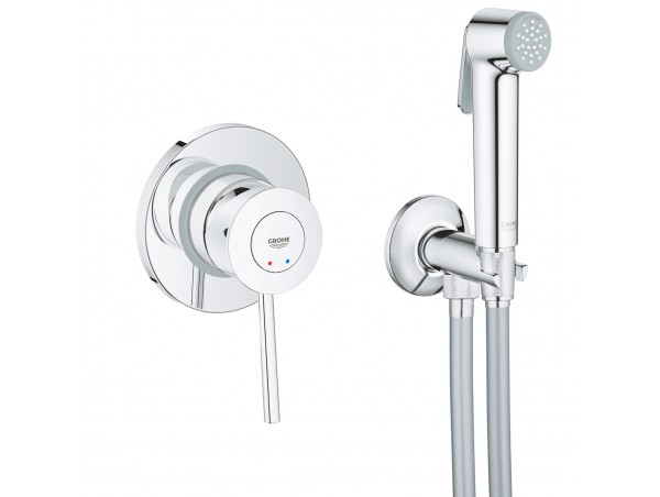 Душ гигиенический со смесителем 1 режим струи, комплект Grohe BauClassic 124901
