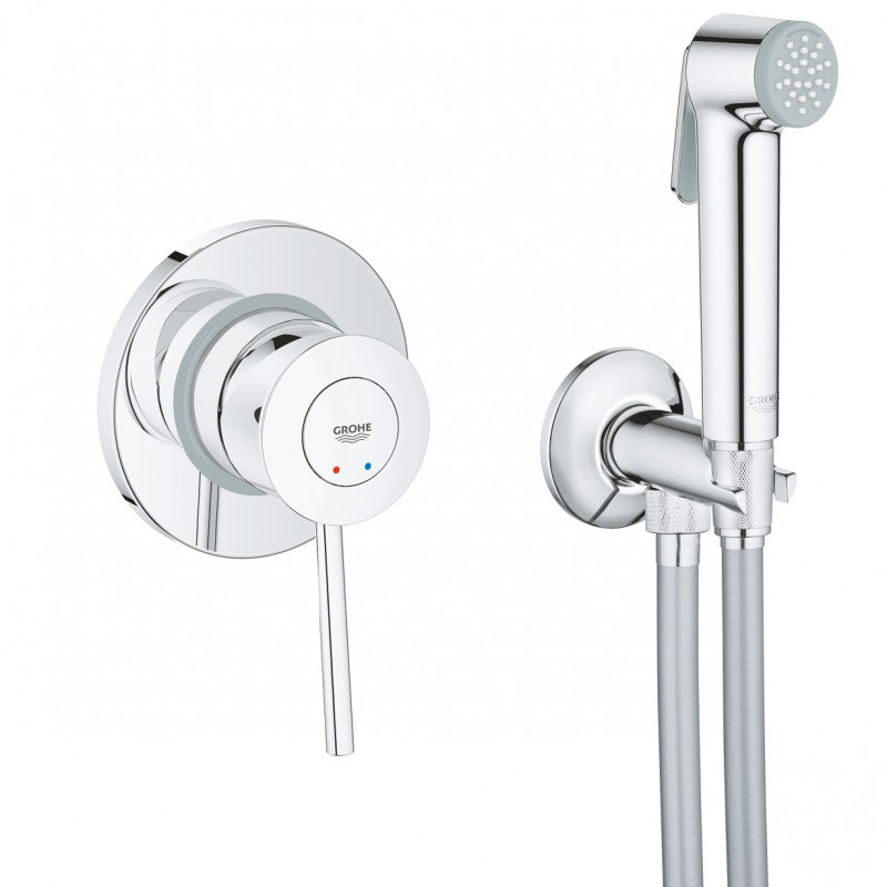 Душ гигиенический со смесителем 1 режим струи, комплект Grohe BauClassic 124901
