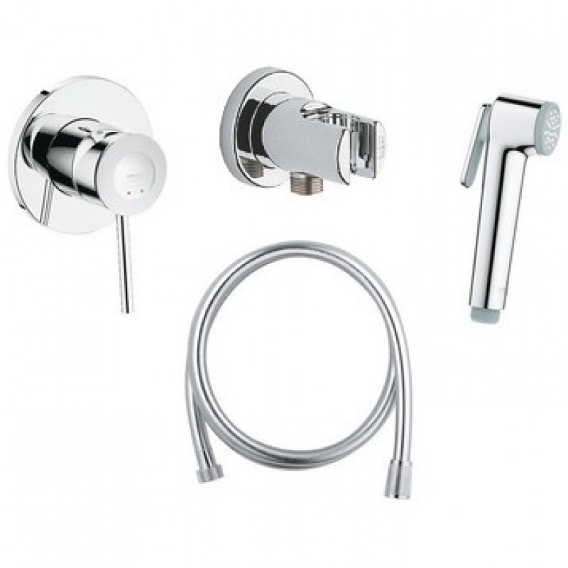 Душ гигиенический со смесителем 1 режим струи, комплект Grohe BauClassic 124901