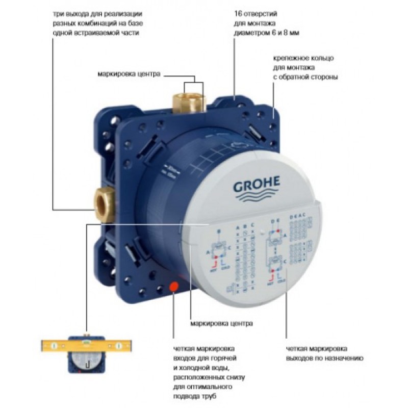Душ гигиенический с термостатом 1 режим струи Grohe Grohtherm 24075124900 Душ гигиенический с термостатом 1 режим струи Grohe Grohtherm 24075124900