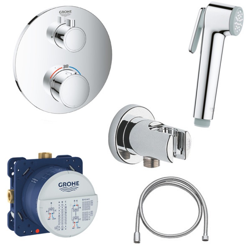 Душ гигиенический с термостатом 1 режим струи Grohe Grohtherm 24075124900 Душ гигиенический с термостатом 1 режим струи Grohe Grohtherm 24075124900