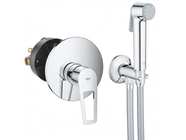 Душ гигиенический со смесителем 1 режим струи, комплект Grohe BauLoop New 2908027512N