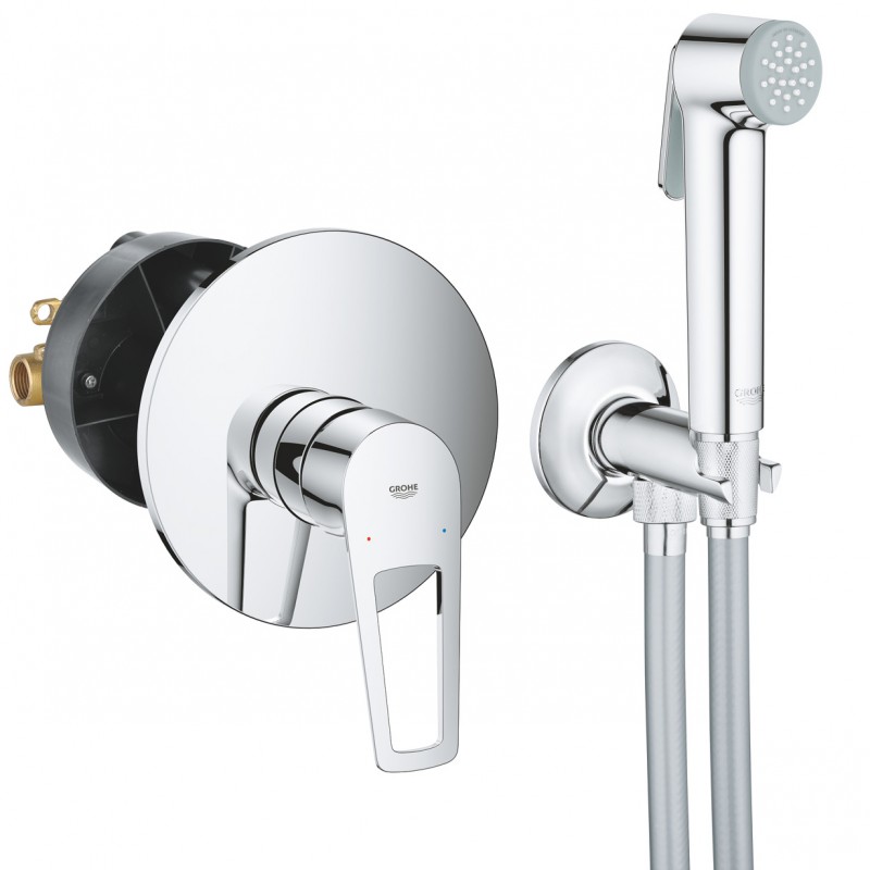 Душ гигиенический со смесителем 1 режим струи, комплект Grohe BauLoop New 2908027512N Душ гигиенический со смесителем 1 режим струи, комплект Grohe BauLoop New 2908027512N
