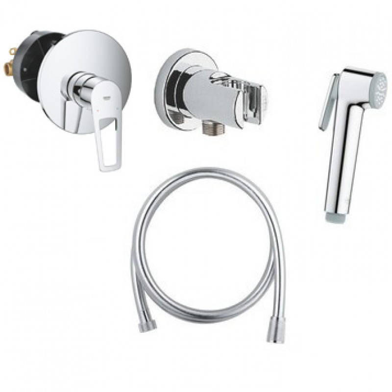 Душ гигиенический со смесителем 1 режим струи, комплект Grohe BauLoop New 2908027512N Душ гигиенический со смесителем 1 режим струи, комплект Grohe BauLoop New 2908027512N