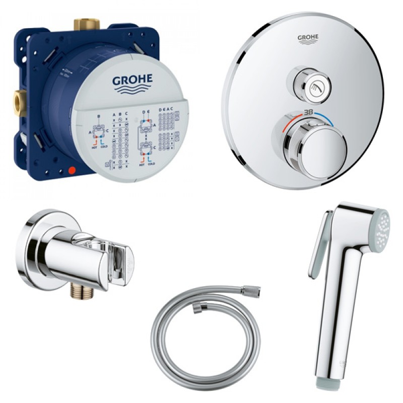 Душ гигиенический с термостатом 1 режим струи Grohe Grohtherm SmartControl 2911827512
