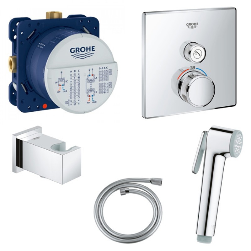 Душ гигиенический с термостатом 1 режим струи Grohe Grohtherm SmartControl 2912327512 Душ гигиенический с термостатом 1 режим струи Grohe Grohtherm SmartControl 2912327512