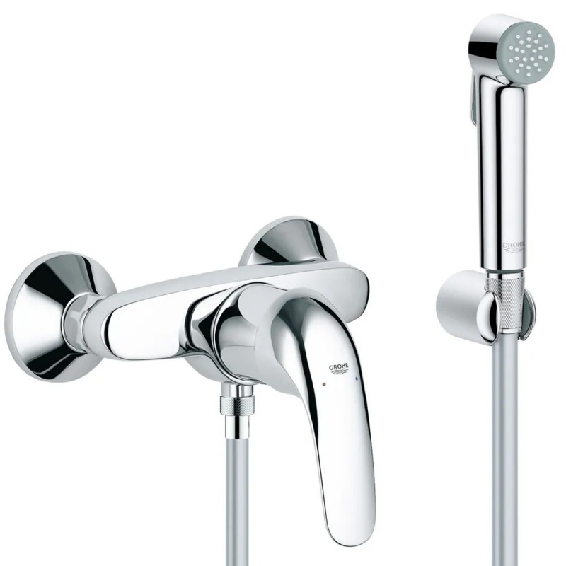 Душ гигиенический со смесителем 1 режим струи Grohe Euroeco 3274026354