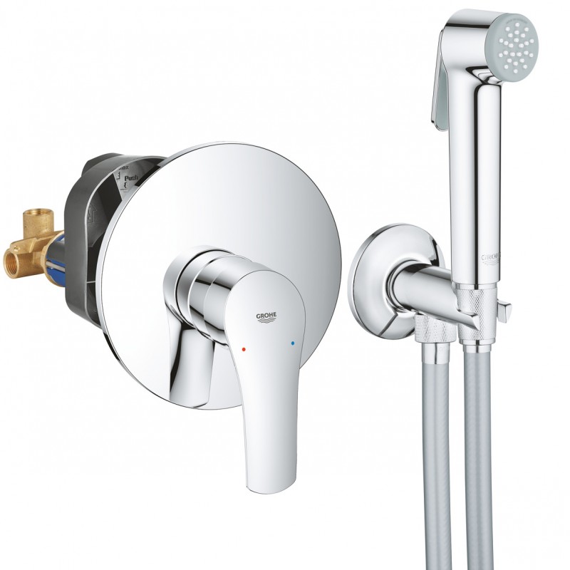 Душ гигиенический со смесителем 1 режим струи, комплект Grohe Eurosmart New 3355627512 Душ гигиенический со смесителем 1 режим струи, комплект Grohe Eurosmart New 3355627512