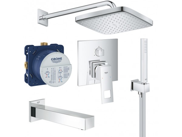 Душевая система встраиваемая со смесителем, с изливом Grohe Eurocube 119701