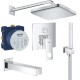 Душевая система встраиваемая со смесителем, с изливом Grohe Eurocube 119701 Душевая система встраиваемая со смесителем, с изливом Grohe Eurocube 119701