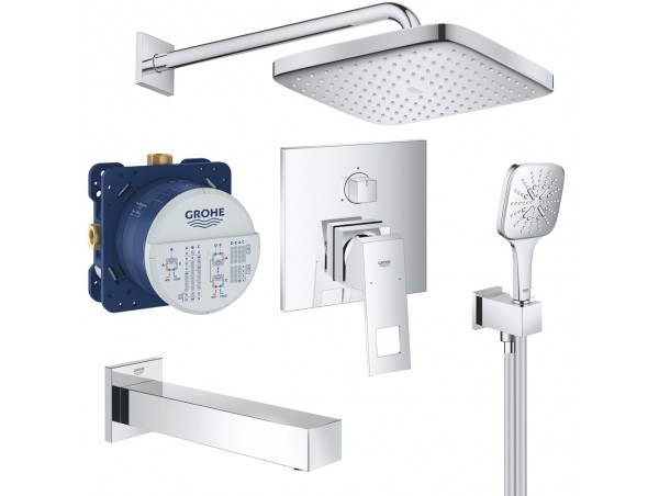 Душевая система встраиваемая со смесителем, с изливом Grohe Eurocube 119701A