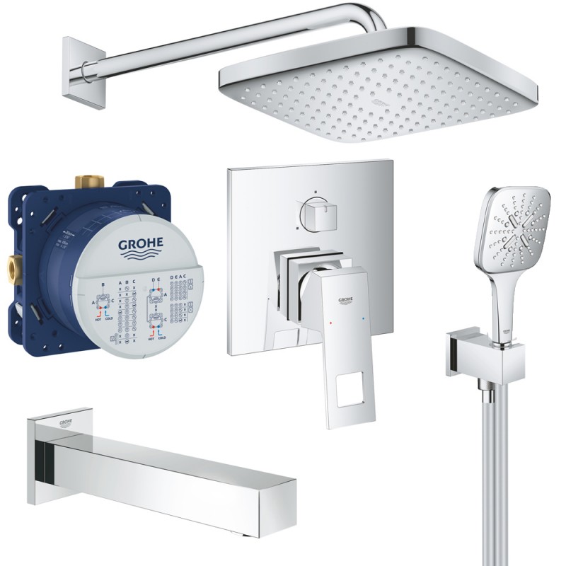 Душевая система встраиваемая со смесителем, с изливом Grohe Eurocube 119701A Душевая система встраиваемая со смесителем, с изливом Grohe Eurocube 119701A