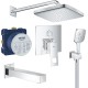 Душевая система встраиваемая со смесителем, с изливом Grohe Eurocube 119701A Душевая система встраиваемая со смесителем, с изливом Grohe Eurocube 119701A
