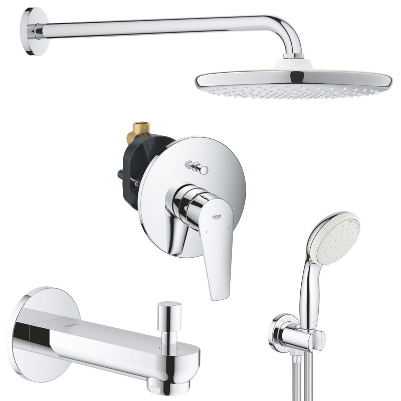Душевая система встраиваемая со смесителем, с изливом Grohe BauEdge New 127257P