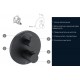 Душевая система встраиваемая с термостатом Kludi Nova Fonte Black 208313915 (209303915) (7 в 1) черный матовый