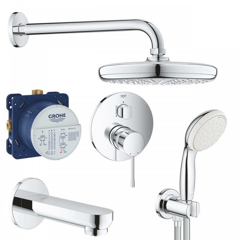 Душевая система встраиваемая со смесителем, с изливом Grohe Essence New 2409226411-2 (119699) Душевая система встраиваемая со смесителем, с изливом Grohe Essence New 2409226411-2 (119699)