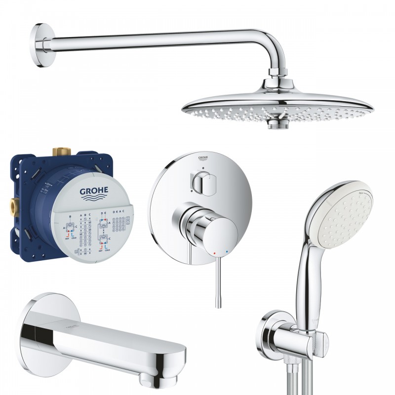 Душевая система встраиваемая со смесителем, с изливом Grohe Essence New 2409226458-2 (119695) Душевая система встраиваемая со смесителем, с изливом Grohe Essence New 2409226458-2 (119695)