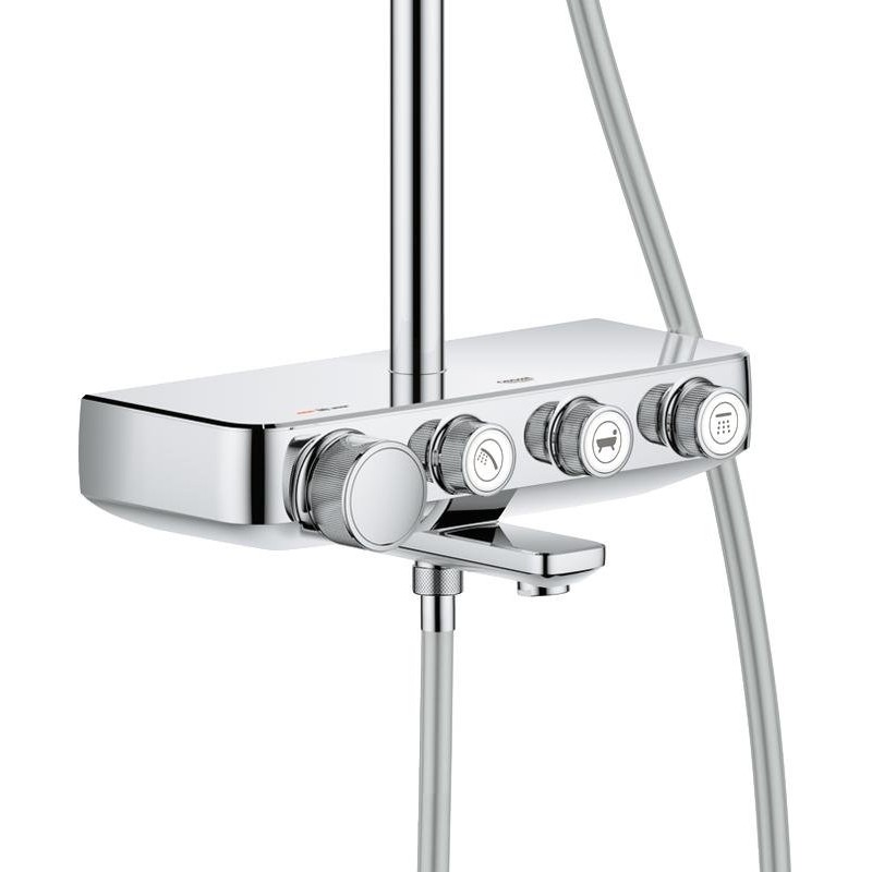 Душевая система с термостатом для ванны, поворотная Grohe SmartControl Euphoria 26510000