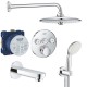 Душевая система встраиваемая с термостатом, с изливом Grohe Rainshower SmartControl 2912126458-2 (121699)