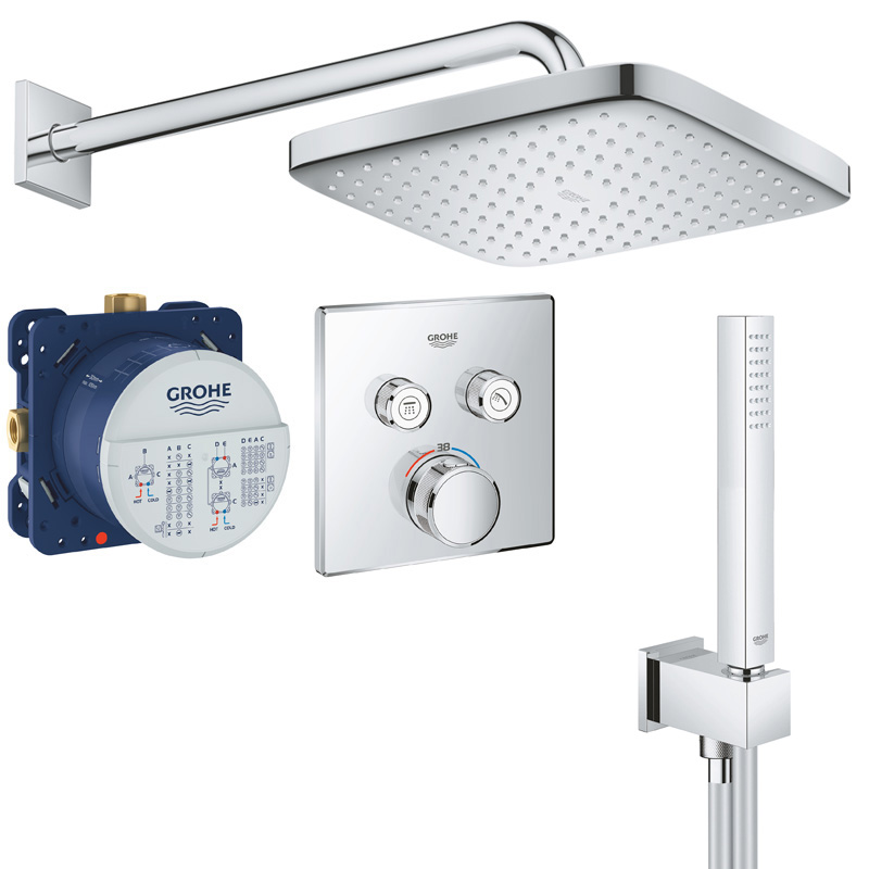 Душевая система встраиваемая с термостатом Grohe Rainshower SmartControl 2912426687-2 (34706000S) Душевая система встраиваемая с термостатом Grohe Rainshower SmartControl 2912426687-2 (34706000S)