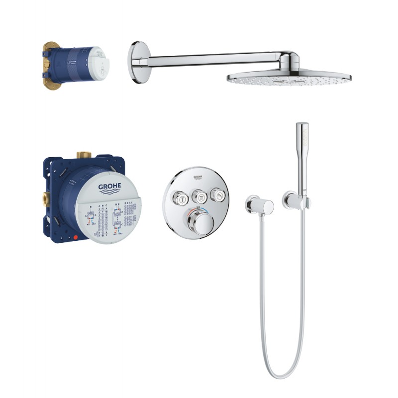 Душевая система встраиваемая с термостатом Grohe Rainshower SmartControl 34705000 Душевая система встраиваемая с термостатом Grohe Rainshower SmartControl 34705000
