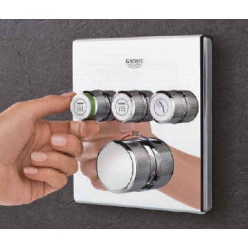 Душевая система встраиваемая с термостатом Grohe Rainshower SmartControl Cube 34706000