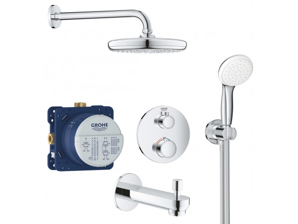 Душевая система встраиваемая с термостатом, с изливом Grohe Grohtherm 34727000P