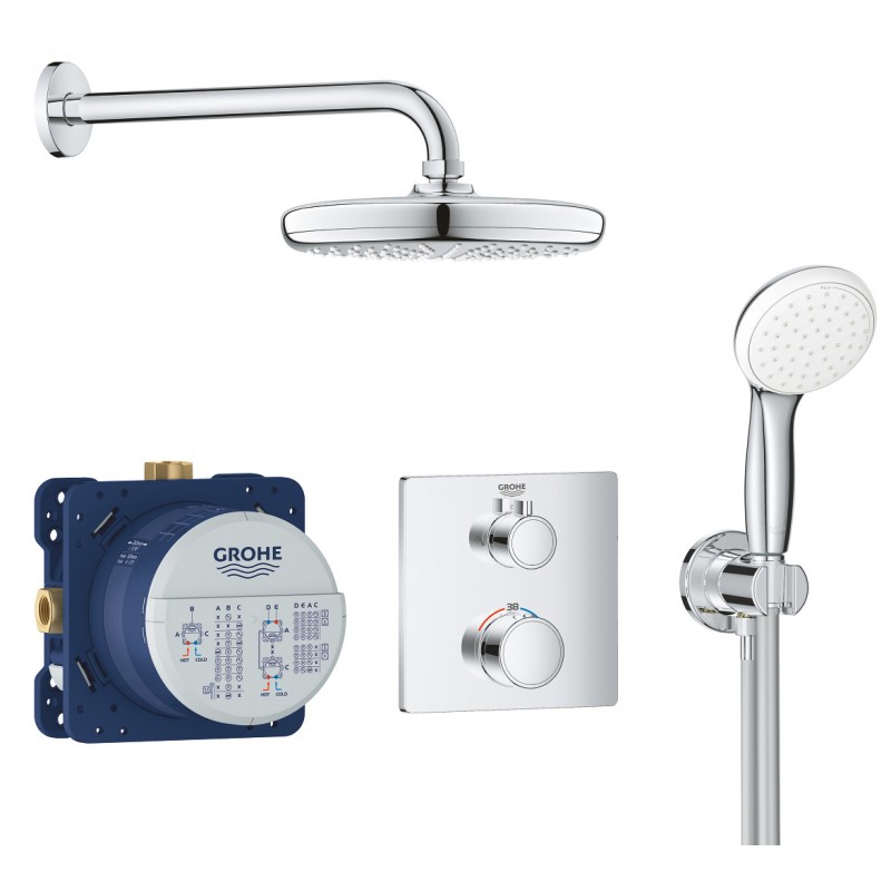 Душевая система встраиваемая с термостатом Grohe Grohtherm 34729000