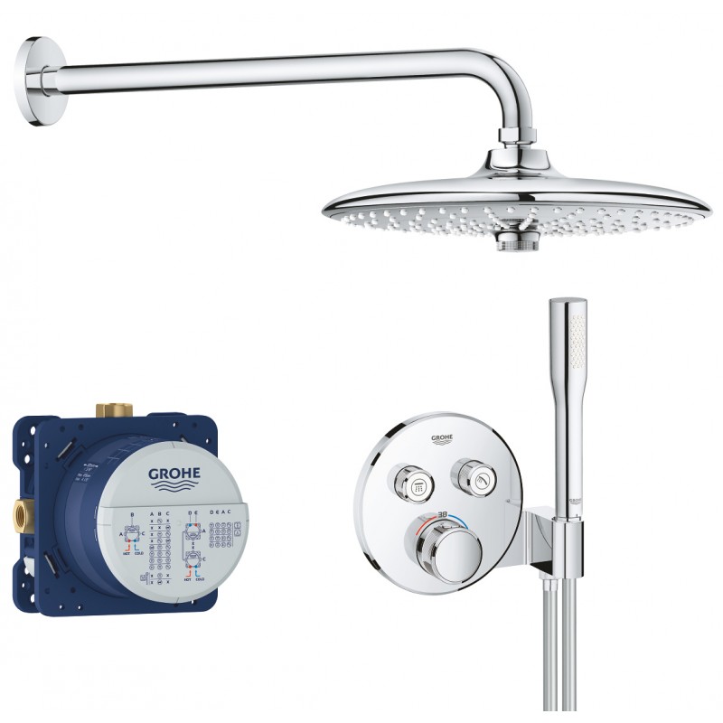 Душевая система встраиваемая с термостатом Grohe Rainshower SmartControl 34744000 Душевая система встраиваемая с термостатом Grohe Rainshower SmartControl 34744000