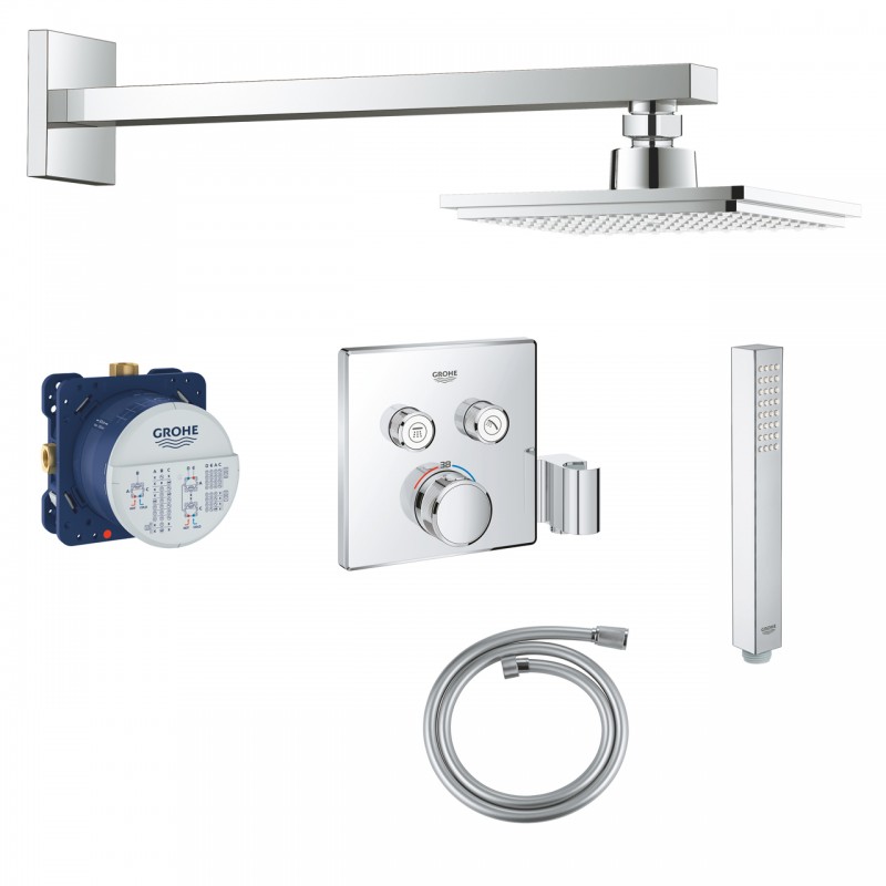 Душевая система встраиваемая с термостатом Grohe Rainshower SmartControl 34744001