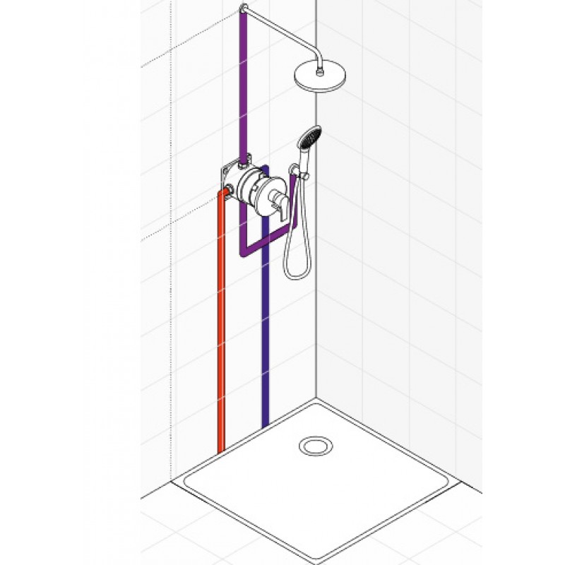 Душевая система встраиваемая со смесителем Grohe BauEdge New 119693 Душевая система встраиваемая со смесителем Grohe BauEdge New 119693