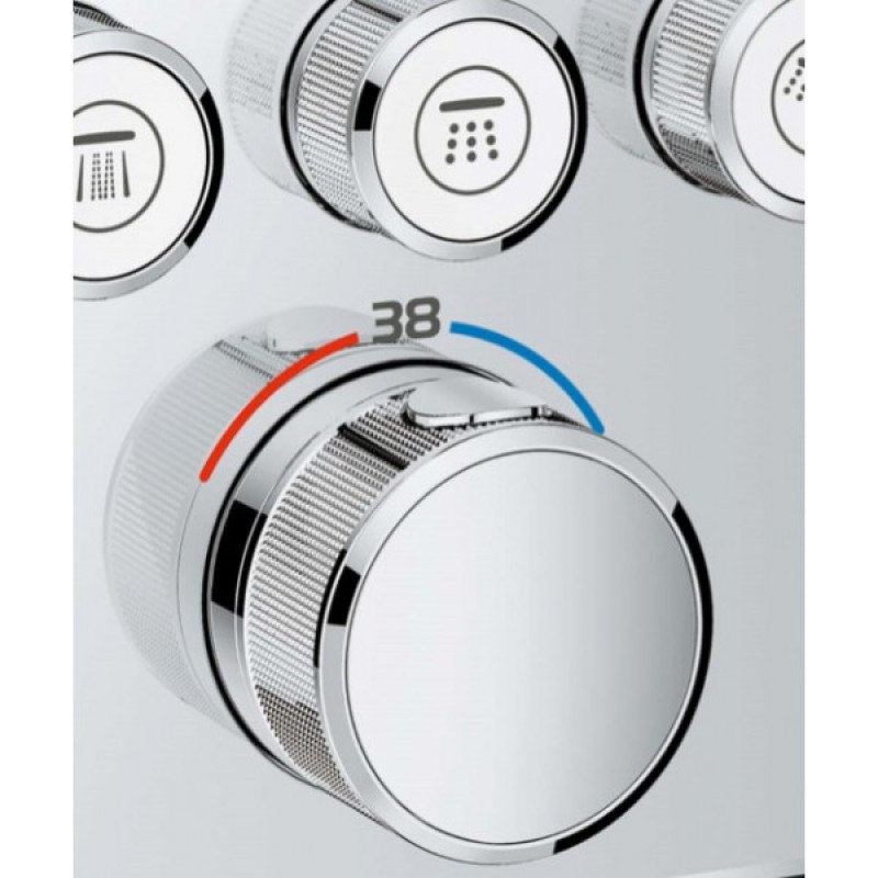 Душевая система встраиваемая с термостатом, с изливом Grohe Rainshower SmartControl 2912126458-2 (121699)