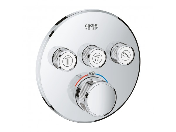 Душевая система встраиваемая с термостатом, с изливом Grohe Rainshower SmartControl 2912126458-2 (121699)