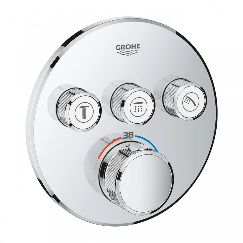 Душевая система встраиваемая с термостатом, с изливом Grohe Rainshower SmartControl 2912126458-2 (121699)