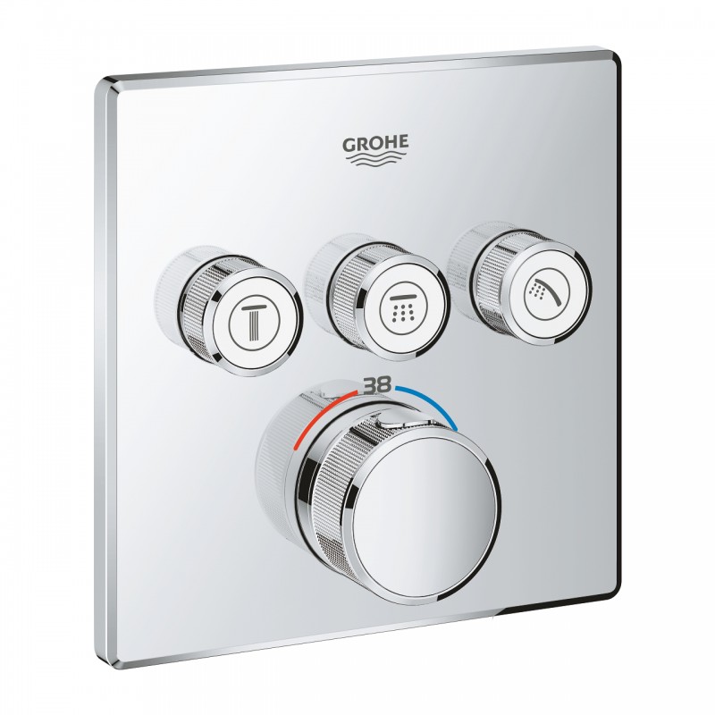 Душевая система встраиваемая с термостатом, с изливом Grohe Rainshower SmartControl 2912626687-2