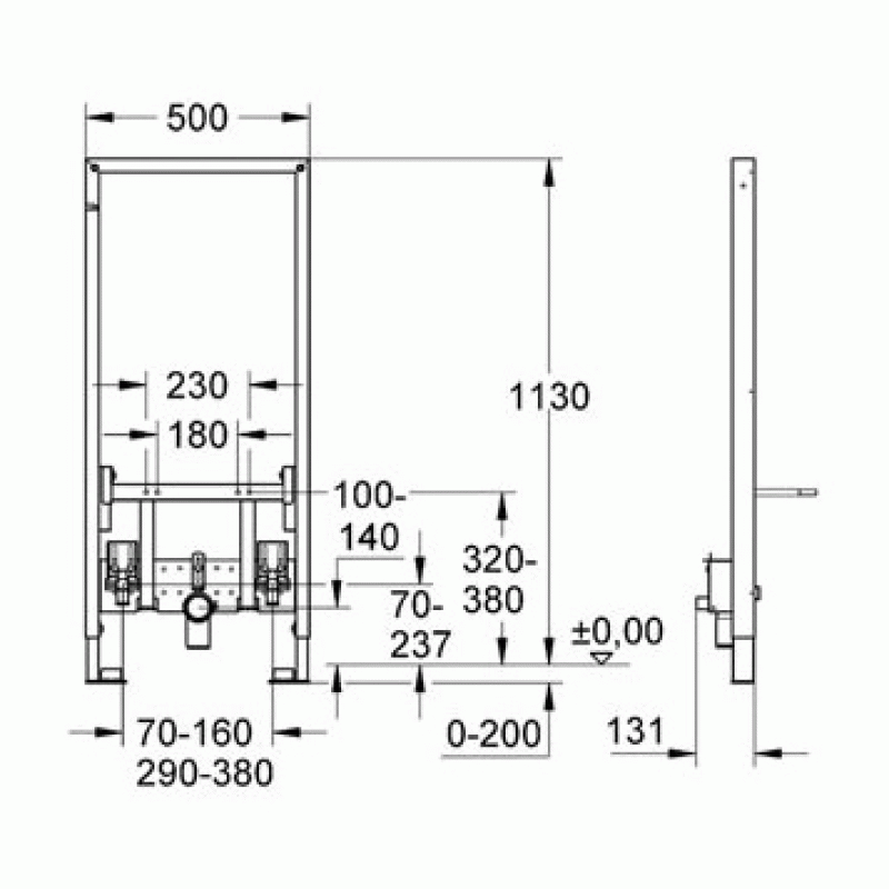 Инсталляция для биде Grohe Rapid Sl 38553001 Инсталляция для биде Grohe Rapid Sl 38553001