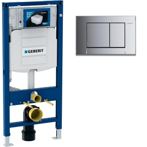 Инсталляция для унитаза подвесного Geberit Duofix Sigma 12 UP320 смывная клавиша Sigma 31 хром глянцевый 111.300.00.5-115.777.21.1