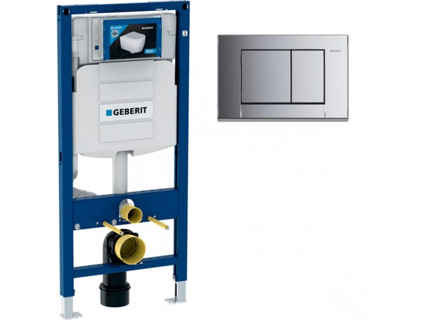 Инсталляция для унитаза подвесного Geberit Duofix Sigma 12 UP320 смывная клавиша Sigma 31 хром глянцевый 111.300.00.5-115.777.21.1