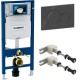 Инсталляция для унитаза подвесного Geberit Duofix Sigma 12 UP320 смывная клавиша Sigma 01 черная глянцевая 111.300.00.5-115.770.DW.5
