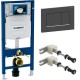 Инсталляция для унитаза подвесного Geberit Duofix Sigma 12 UP320 смывная клавиша Sigma 30 черная матовая 111.300.00.5-115.883.14.1 (не оставляет отпечатков пальцев)