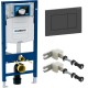 Инсталляция для унитаза подвесного Geberit Duofix Sigma 12 UP320 смывная клавиша Sigma 30 черная матовая 111.300.00.5-115.883.16.1 (не оставляет отпечатков пальцев)