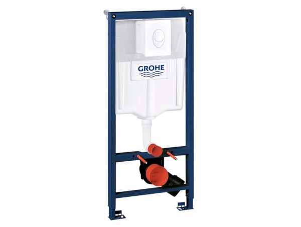 Инсталляция для унитаза подвесного Grohe Rapid Sl 38721SH0 / 38722001 белая смывная клавиша Инсталляция для унитаза подвесного Grohe Rapid Sl 38721SH0 / 38722001 белая смывная клавиша