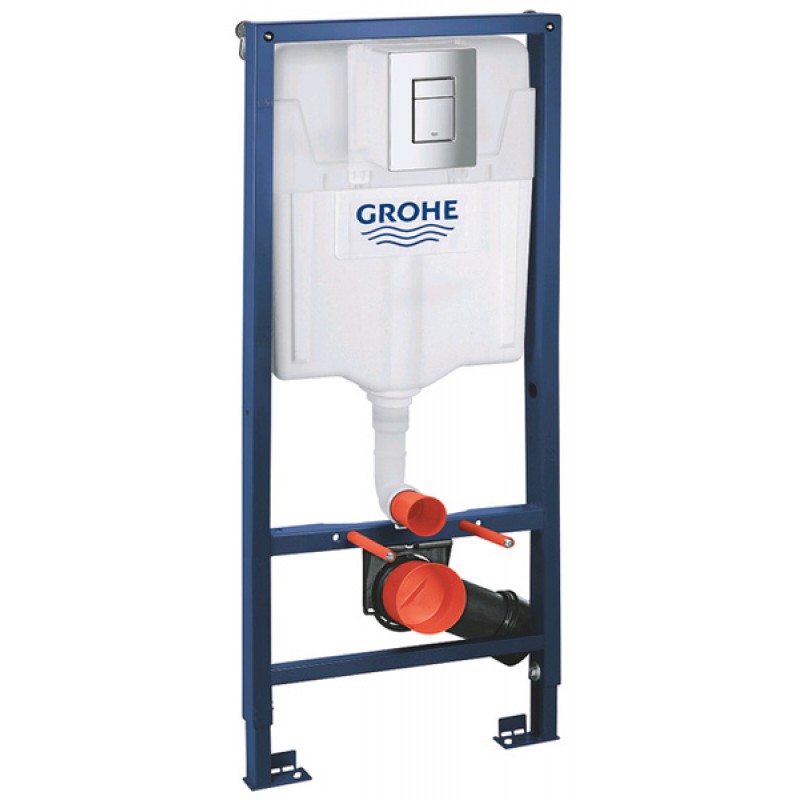 Инсталляция для унитаза подвесного Grohe Rapid Sl 38772BL2 (39939000) черная матовая смывная клавиша (не оставляет отпечатков пальцев)