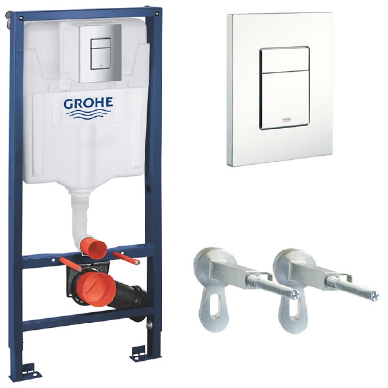 Инсталляция для унитаза подвесного Grohe Rapid Sl 38772SH0 белая смывная клавиша