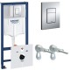 Инсталляция для унитаза подвесного Grohe Rapid Sl 38775001 смывная клавиша хром глянцевый Инсталляция для унитаза подвесного Grohe Rapid Sl 38775001 смывная клавиша хром глянцевый