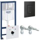 Инсталляция для унитаза подвесного Grohe Rapid Sl 38775BL1 черная матовая смывная клавиша (не оставляет отпечатков пальцев) Инсталляция для унитаза подвесного Grohe Rapid Sl 38775BL1 черная матовая смывная клавиша (не оставляет отпечатков пальцев)