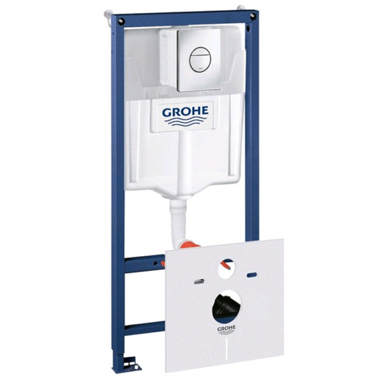 Инсталляция для унитаза подвесного Grohe Rapid Sl 38813001 смывная клавиша хром глянцевый