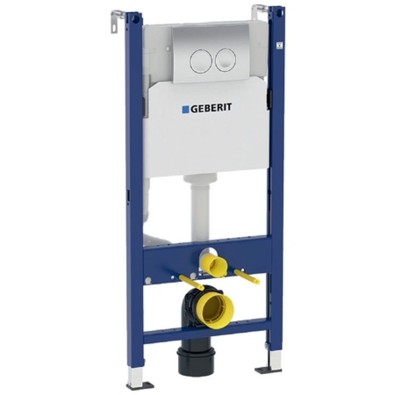 Инсталляция для унитаза подвесного Geberit Duofix Delta 21 458.124.21.1 смывная клавиша хром глянцевый Инсталляция для унитаза подвесного Geberit Duofix Delta 21 458.124.21.1 смывная клавиша хром глянцевый