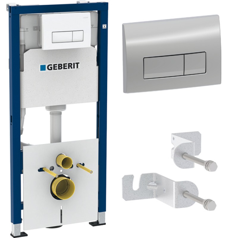 Инсталляция для унитаза подвесного Geberit Duofix Delta 51 458.128.21.1 смывная клавиша хром глянцевый Инсталляция для унитаза подвесного Geberit Duofix Delta 51 458.128.21.1 смывная клавиша хром глянцевый
